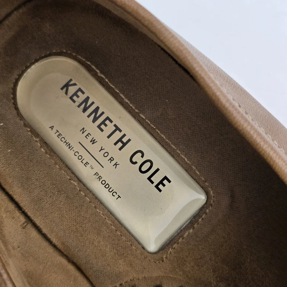 KENNETH COLE‎ new york size 9 Brock Leather Bit Slip On Classic Loafers Cognac